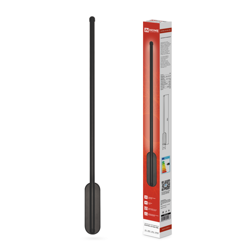 картинка Светильник светодиодный ESTETIKA LUV-60A-40BL 10Вт 230В 4000K 700Лм 600х50x25 черный IN HOME