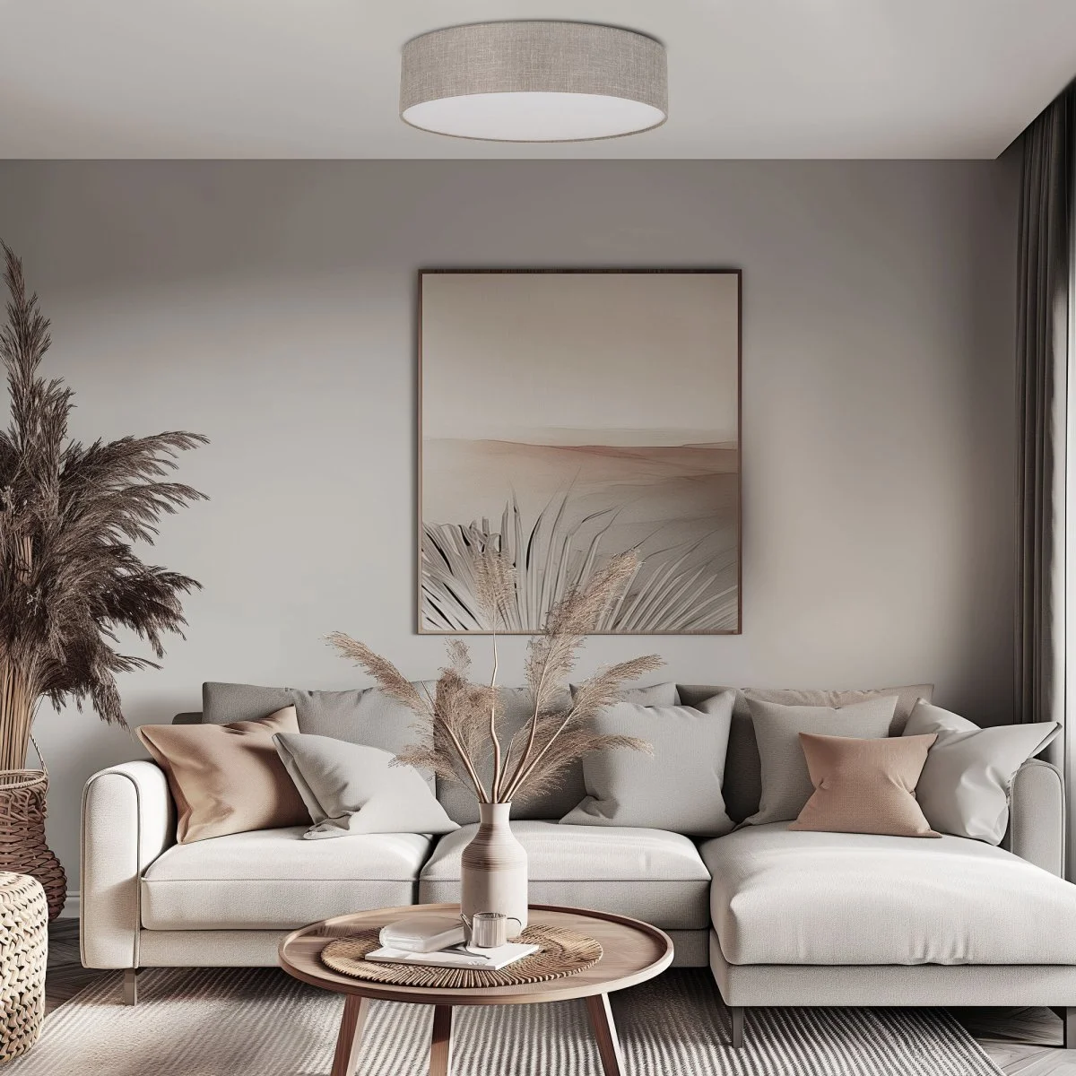 картинка Потолочный светильник с тканевым абажуром 5638 Rondo Linen