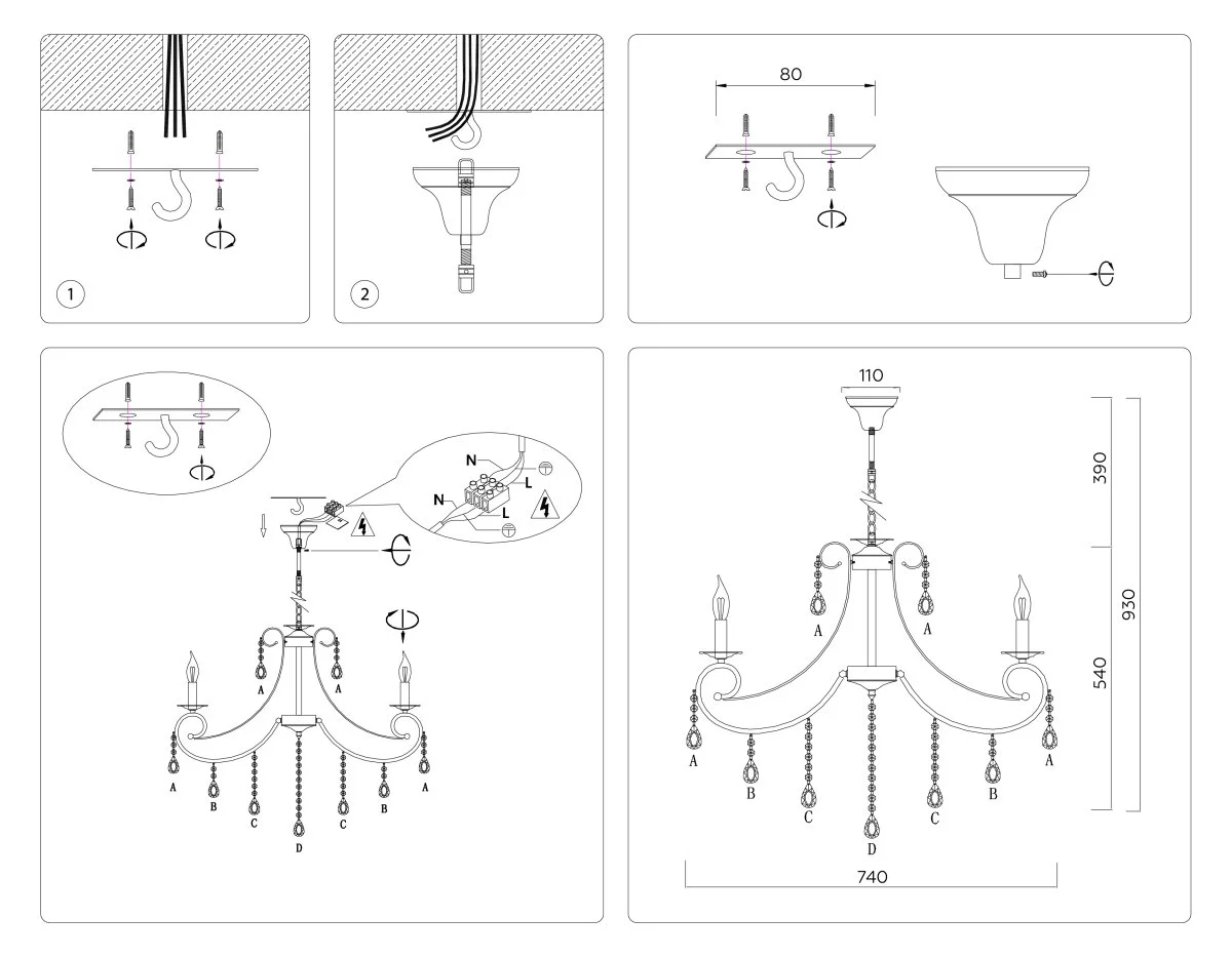 картинка Подвесная люстра с хрусталем TR4917