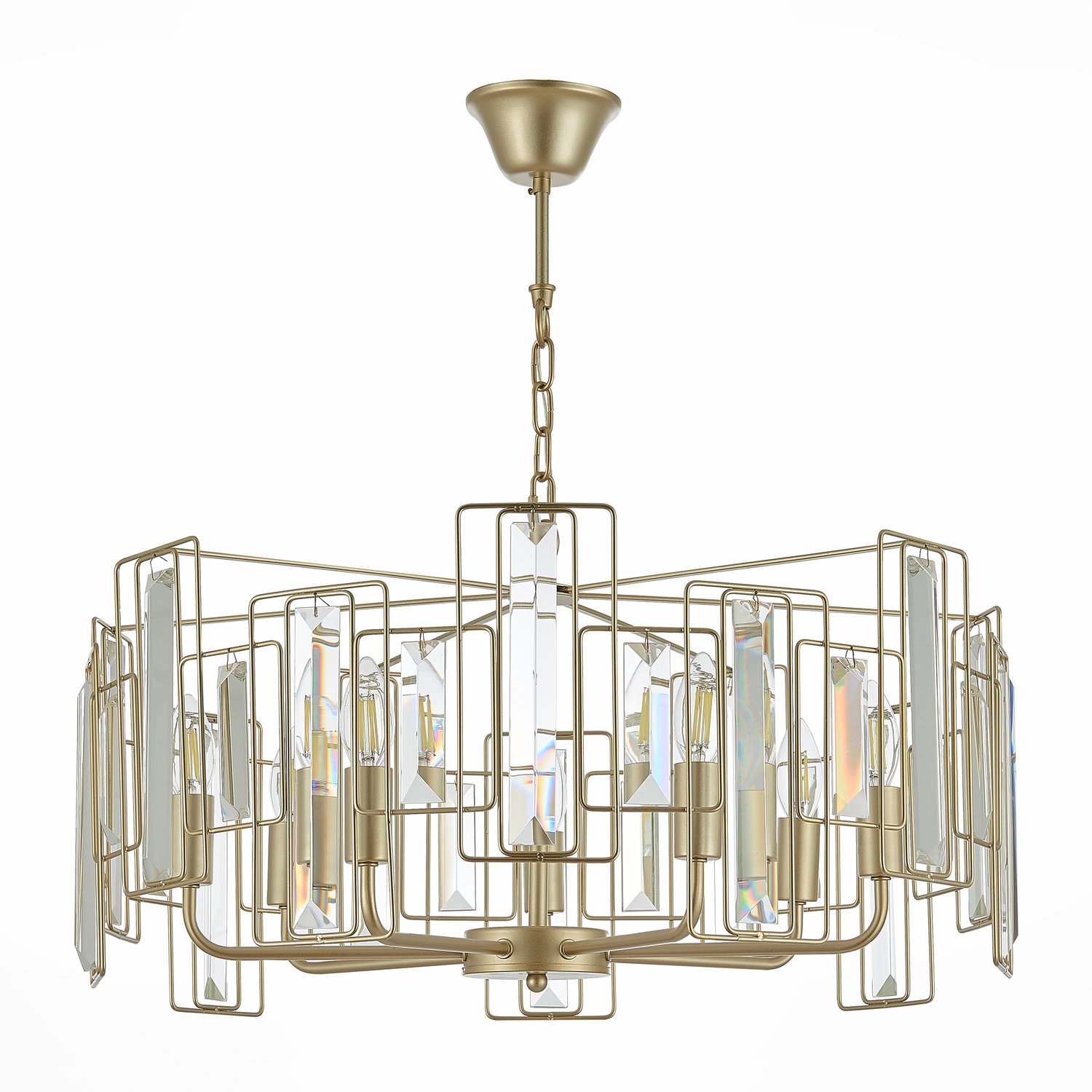 картинка SLE103403-07 Светильник подвесной Шампань/Прозрачный E14 7*40W