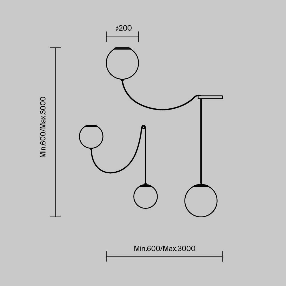 картинка Подвесной светильник Maytoni MOD427PL-L20B3K1