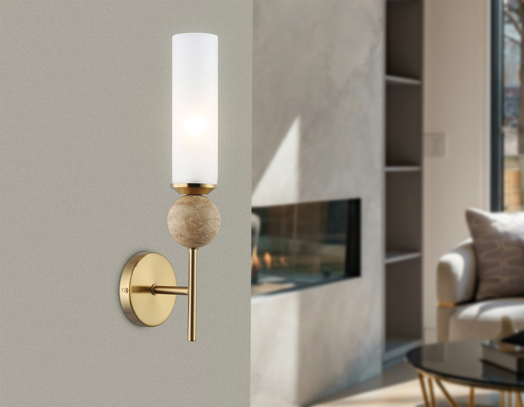 картинка Настенный светильник с мрамором LH53254