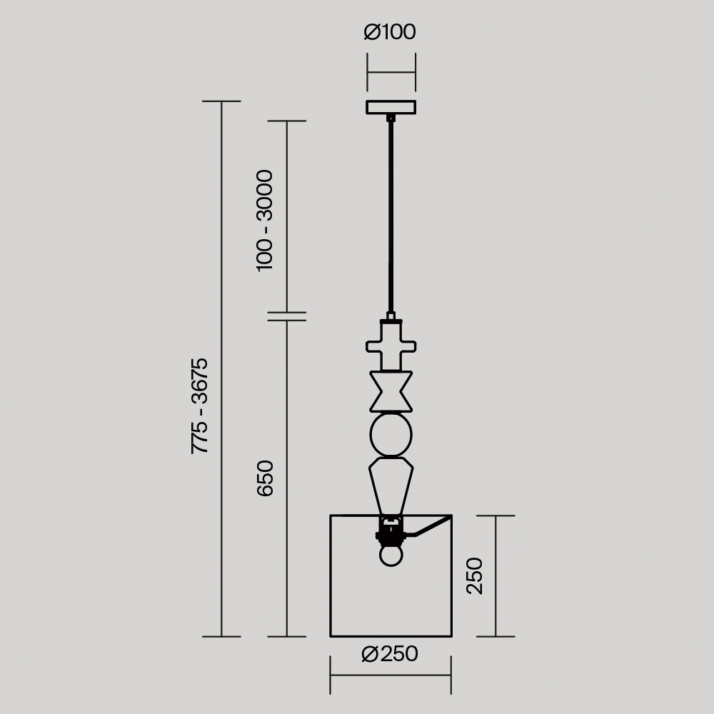 картинка Подвесной светильник Maytoni MOD298PL-01W1