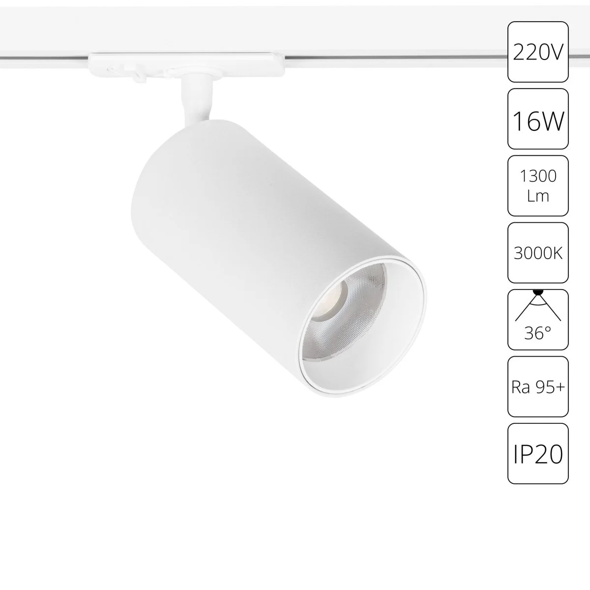 картинка Трековый светильник Arte Lamp AERO A1337PL-1WH