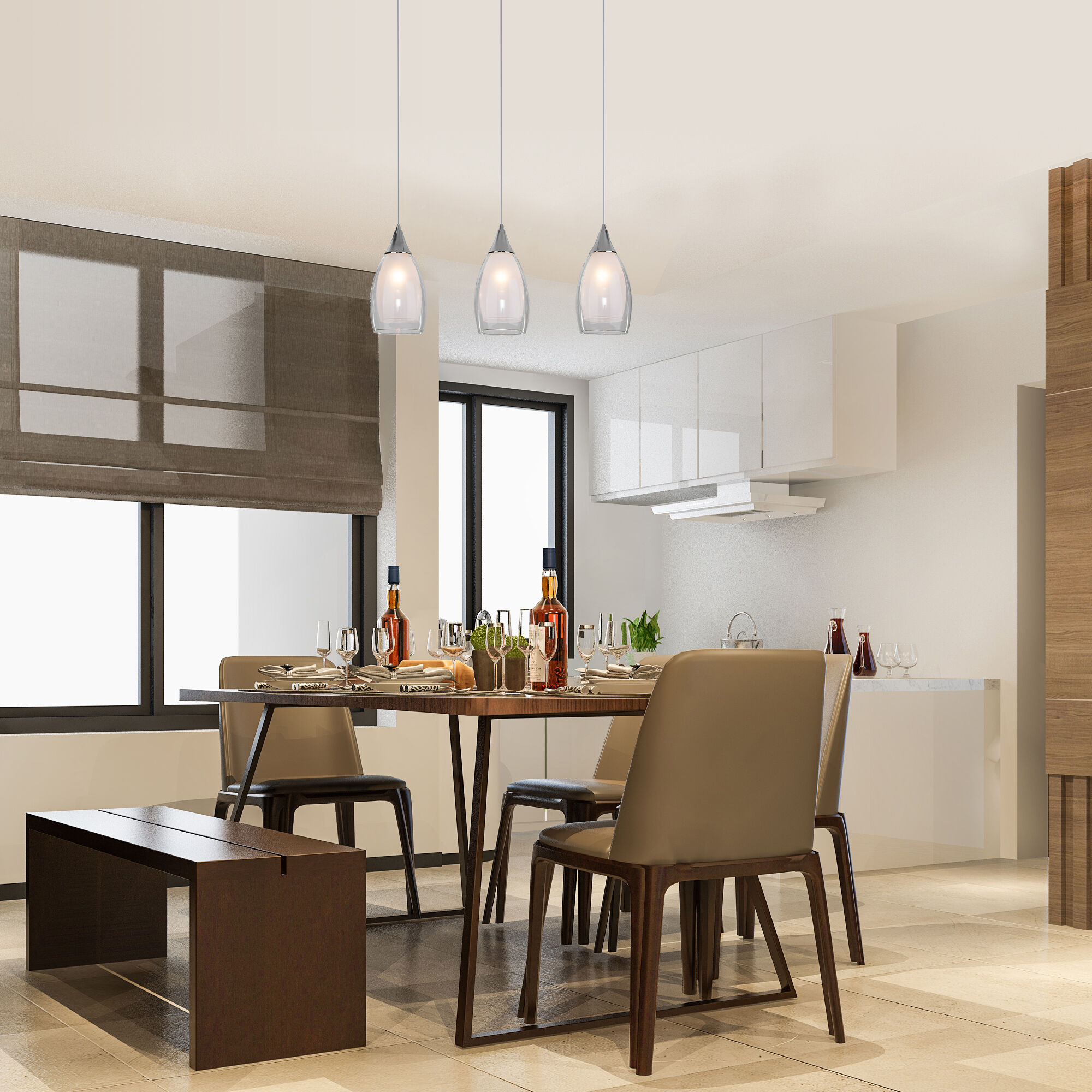 картинка Подвесной светильник со стеклянным плафоном 50285/3 хром