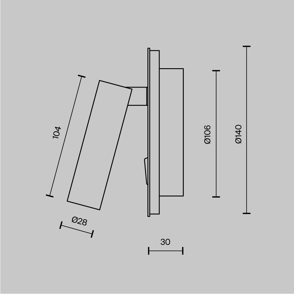 картинка Настенный светильник (бра) Technical C176-WL-01-6W-W