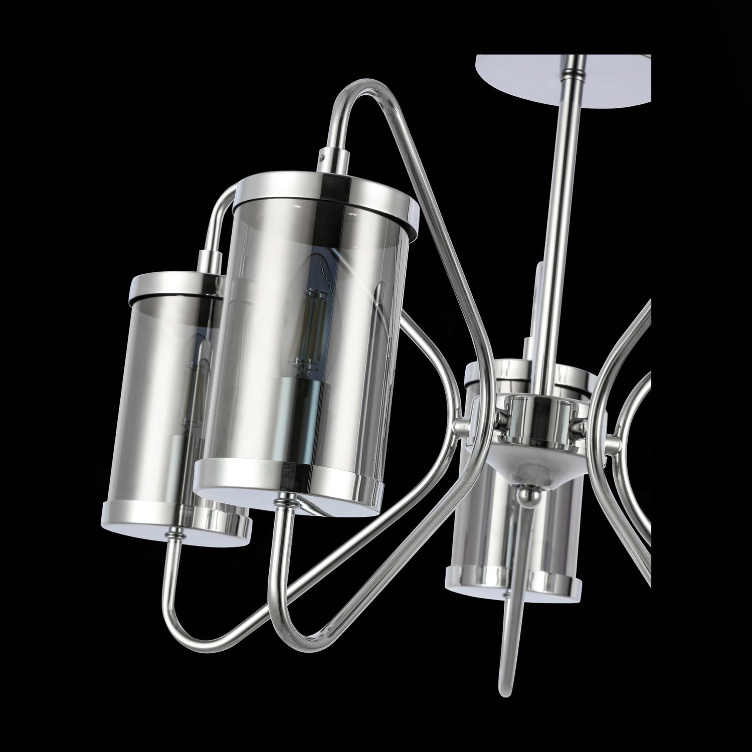 картинка SLE102302-05 Светильник потолочный Хром/Дымчатый E14 5*40W