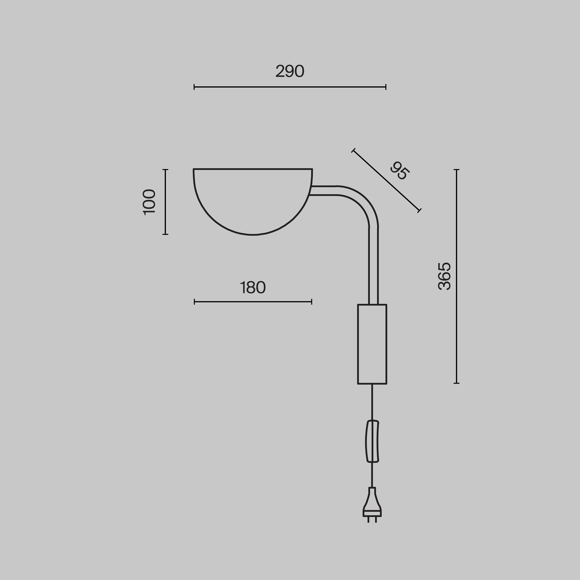картинка Настенный светильник (бра) Maytoni MOD126WL-01B