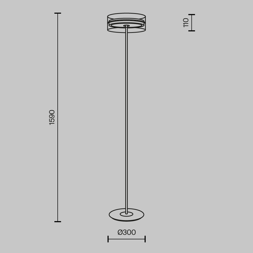 картинка Напольный светильник (торшер) Maytoni MOD348FL-L24BBS3K