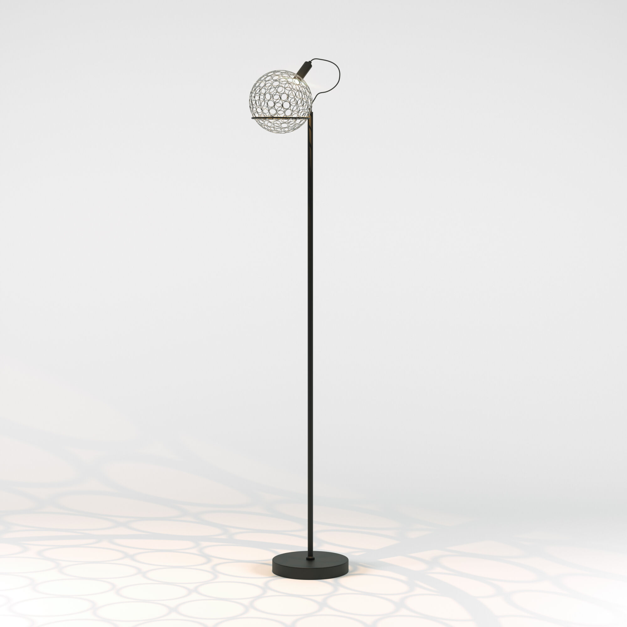 картинка Напольный светодиодный светильник с металлическим плафоном 80492/1 черный