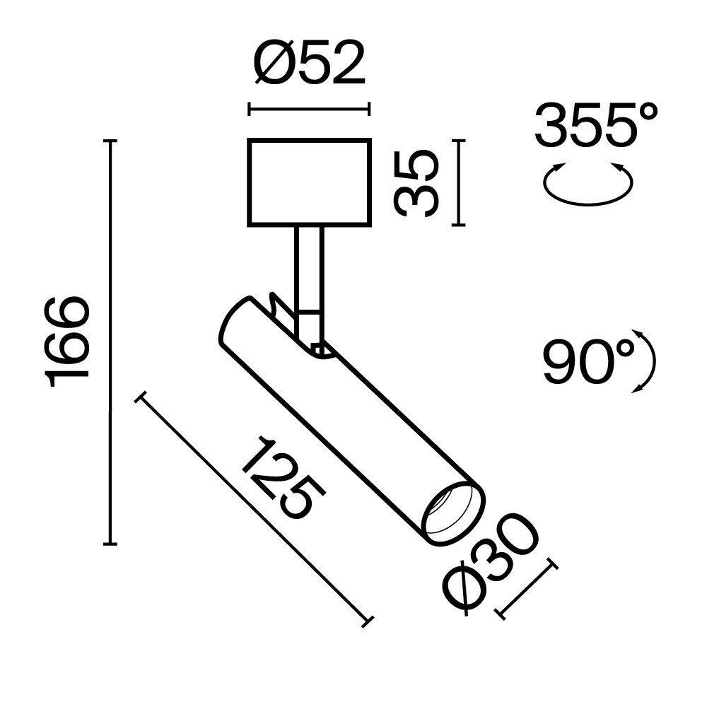 картинка Потолочный светильник Technical C141CL-L125-6W3K-W