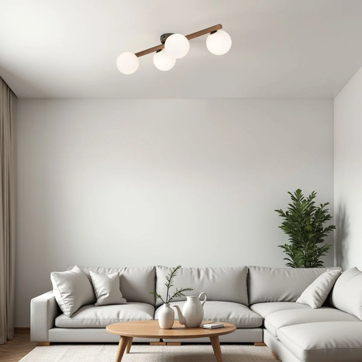 картинка Потолочный светильник со стеклянными плафонами 10270 Estera Wood