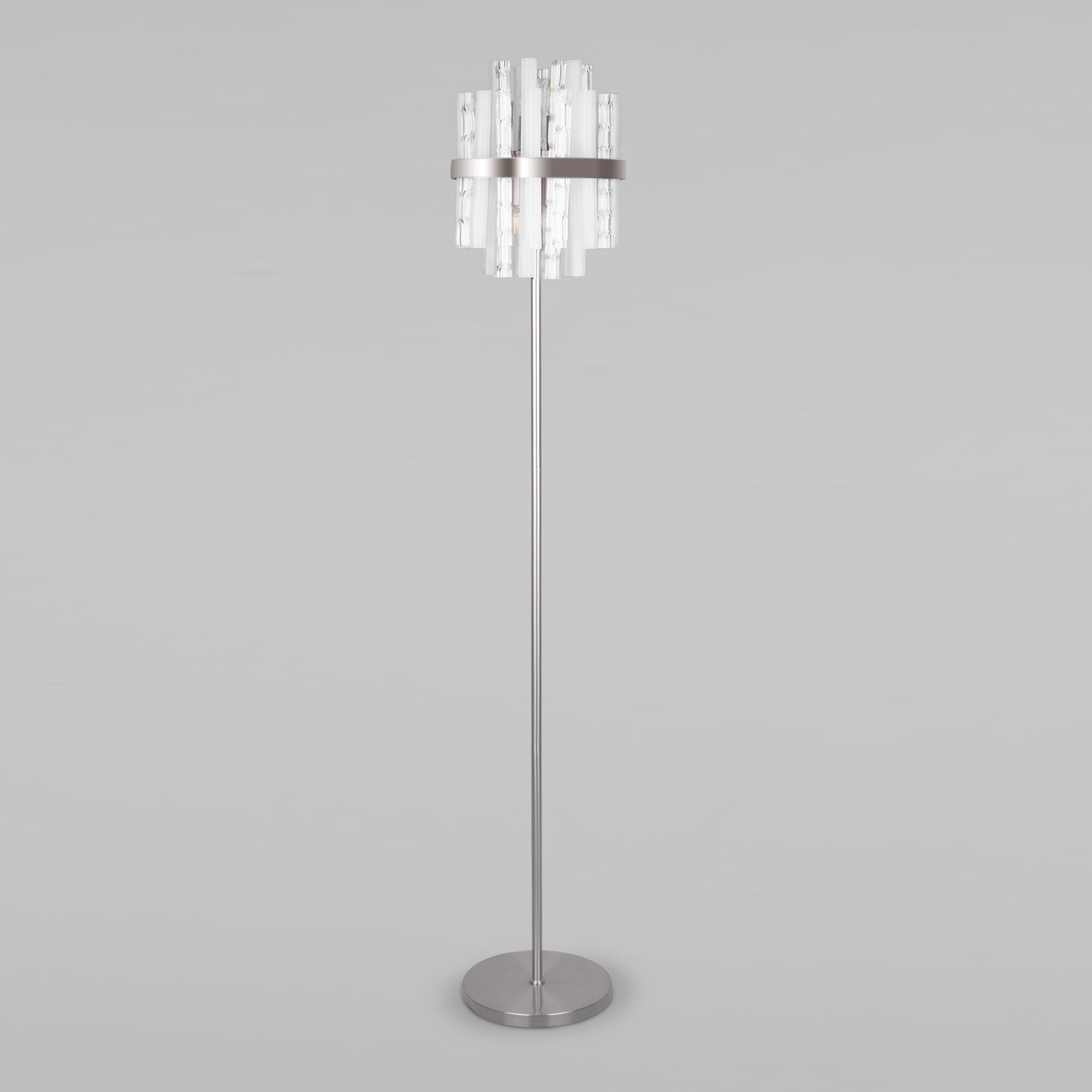 картинка Торшер с декоративным плафоном 01110/4 никель