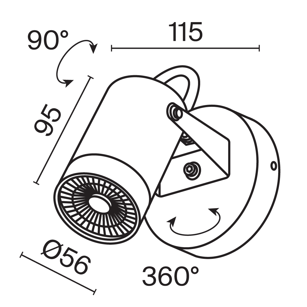 картинка Настенный светильник (бра) Outdoor O025WL-01B