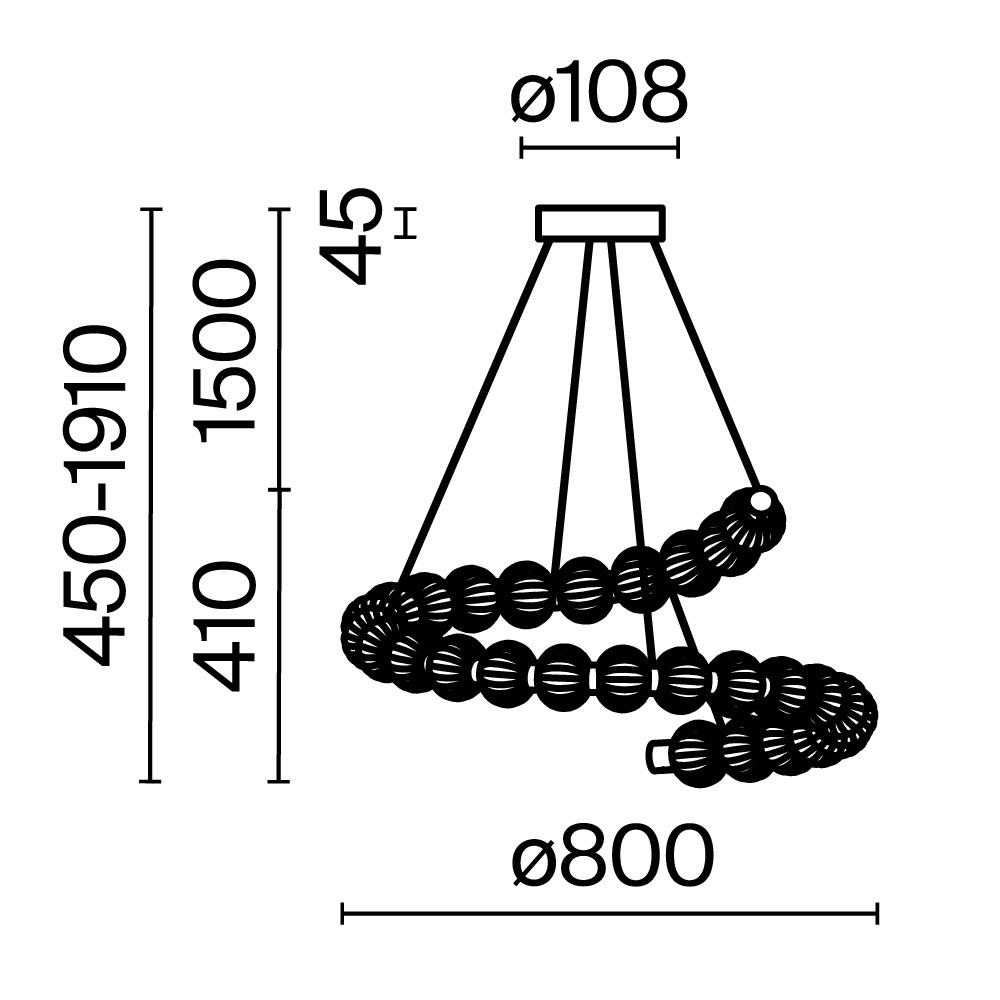 картинка Подвесной светильник Maytoni MOD555PL-L35G3K