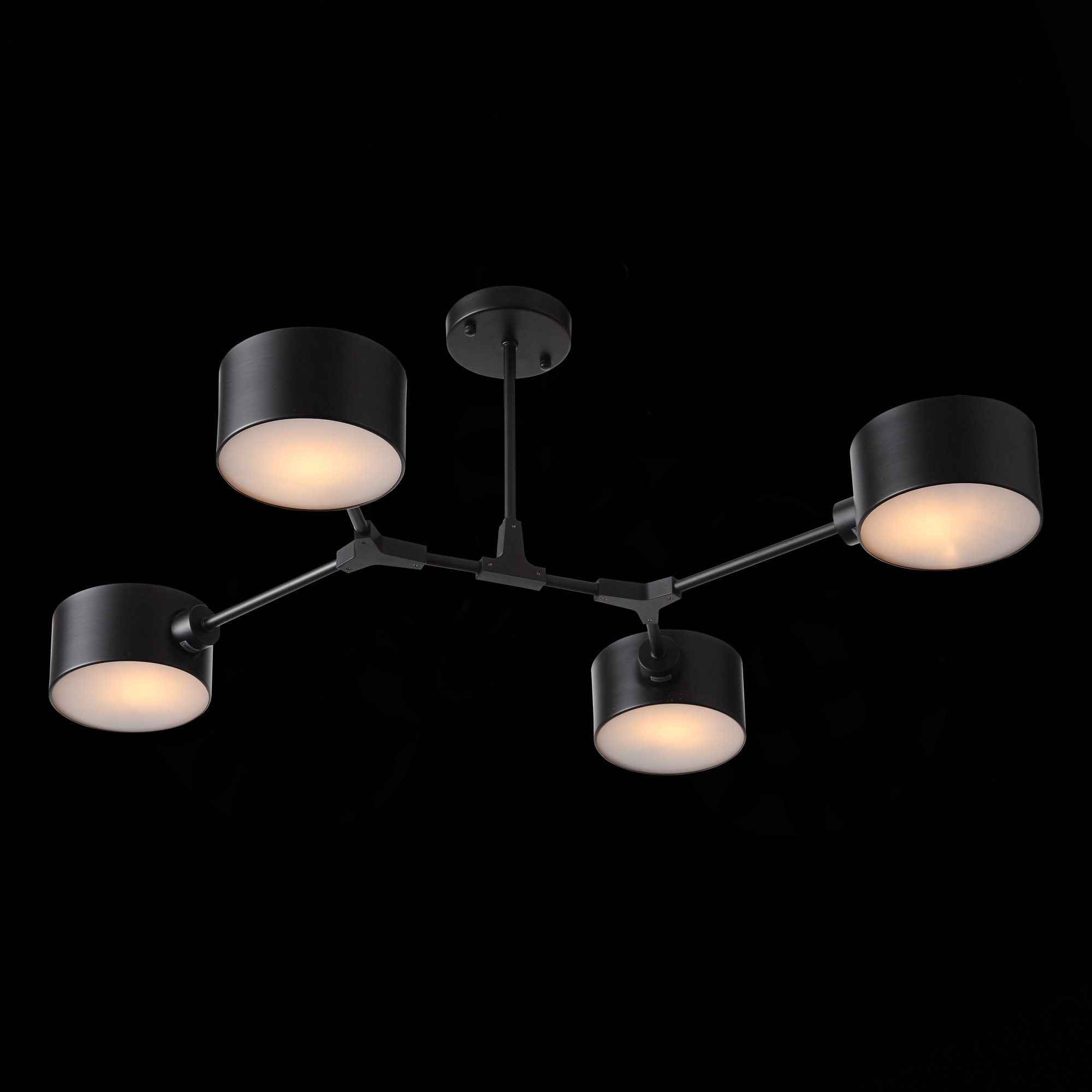 картинка SLE183402-04 Светильник потолочный Черный/Черный E14 4*60W