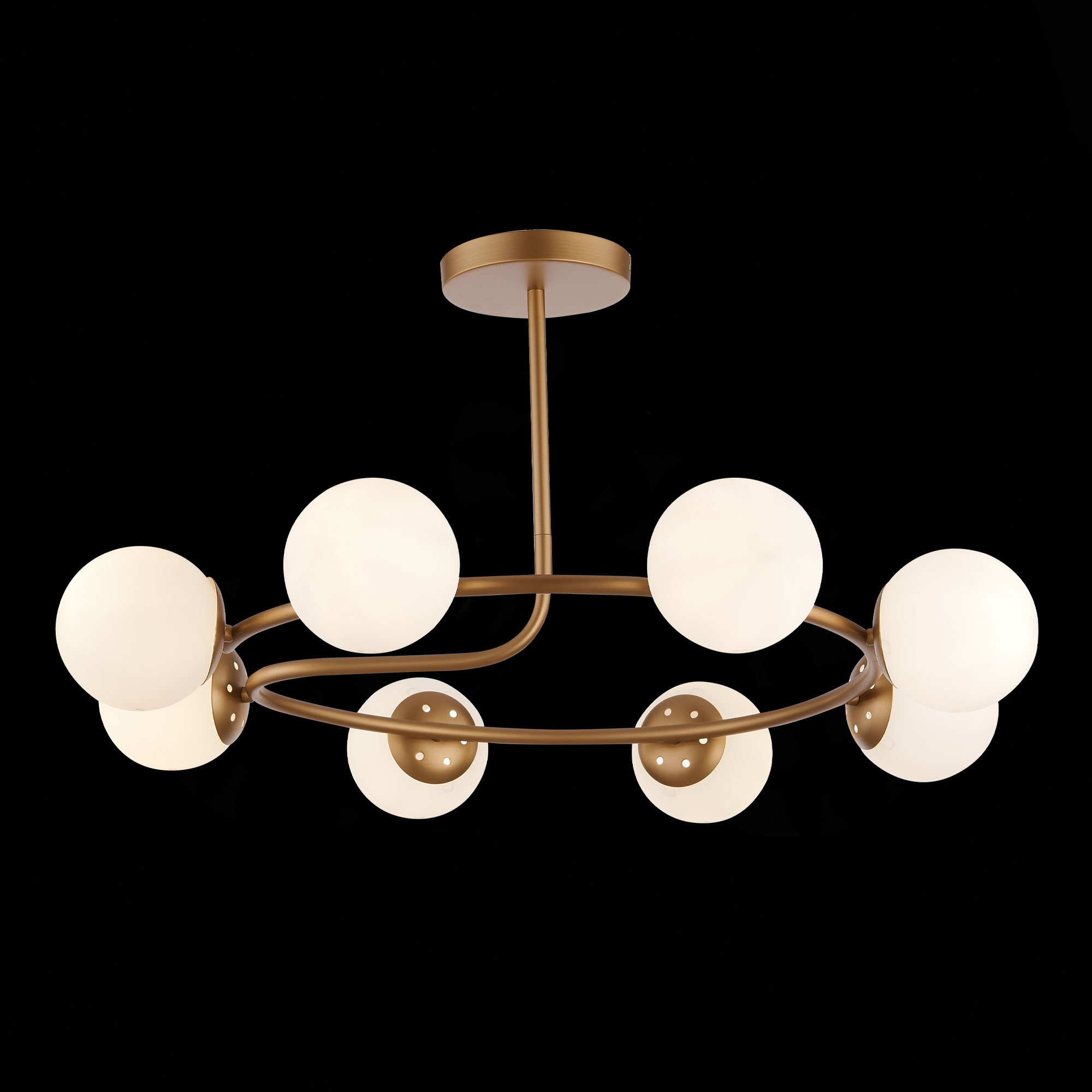 картинка SLE220602-08 Светильник потолочный Золотистый/Белый E14 8*40W