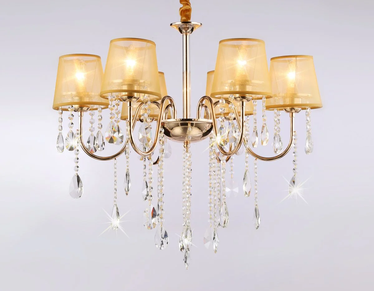 картинка Подвесная люстра с абажурами и хрусталем TR4589