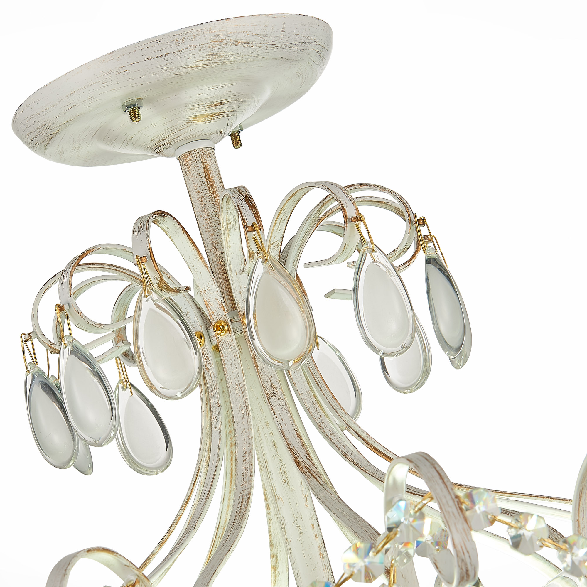 картинка SLE160302-06 Светильник потолочный Золотистый/Белый матовый E14 6*60W