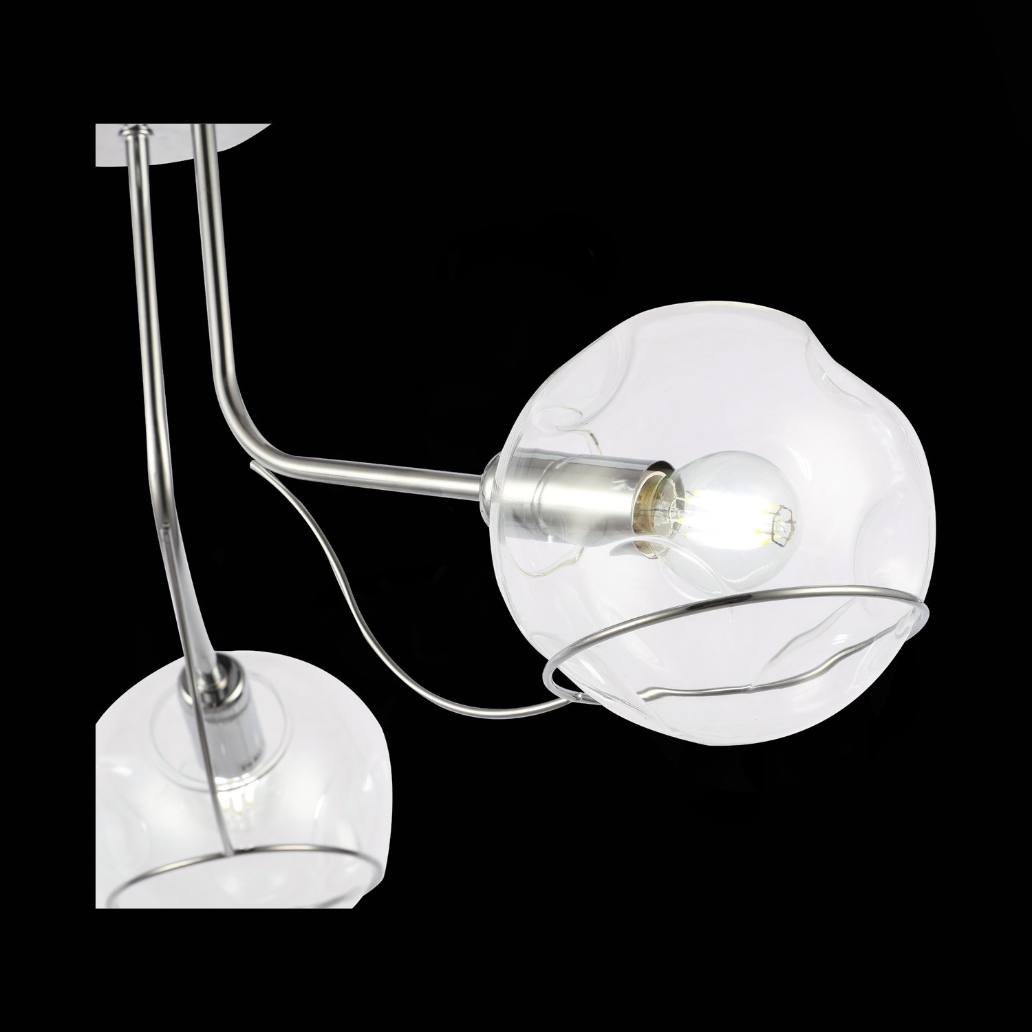 картинка SLE102502-03 Светильник потолочный Хром/Прозрачный E14 3*40W