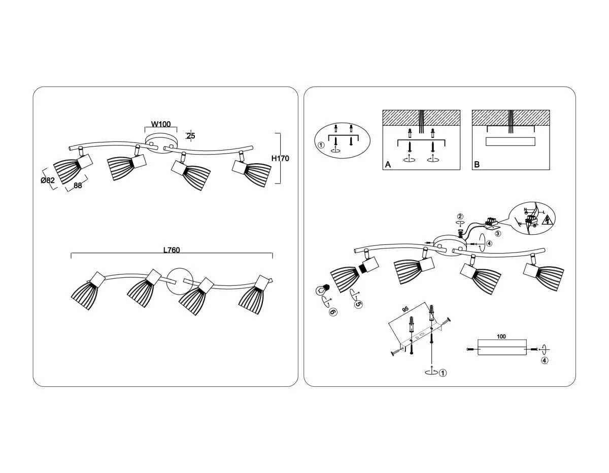 картинка Настенно-потолочный спот в стиле лофт TR8662