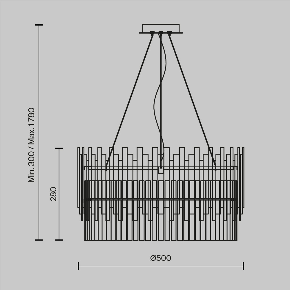 картинка Подвесной светильник Maytoni MOD135PL-06BS