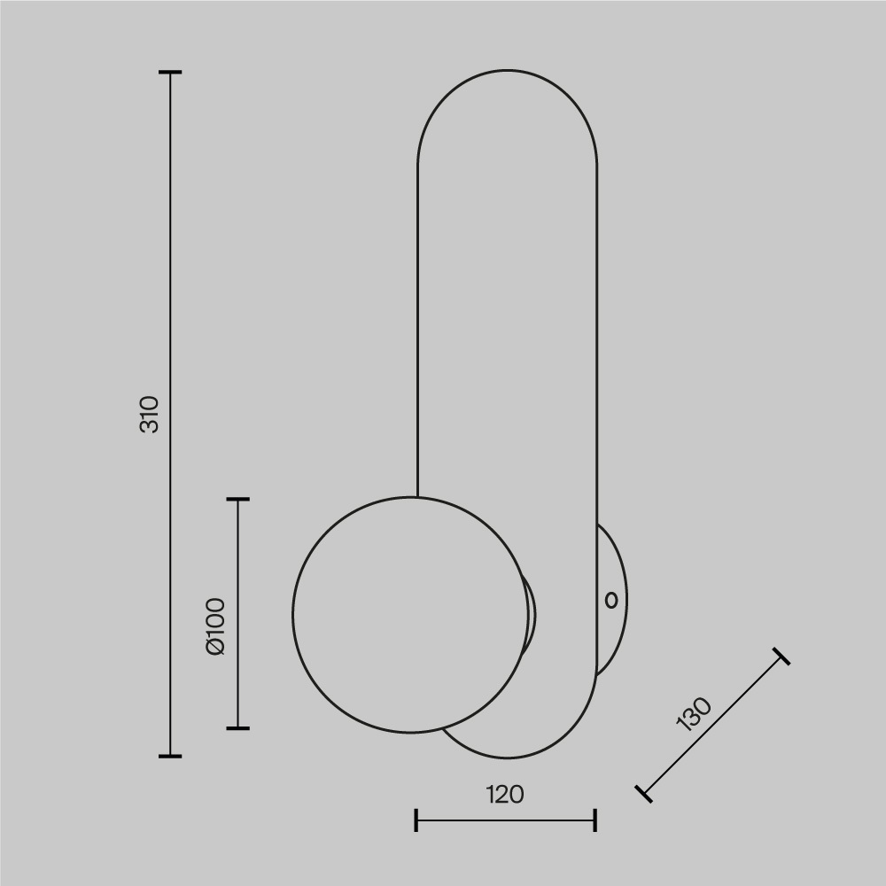 картинка Настенный светильник (бра) Maytoni MOD419WL-01G