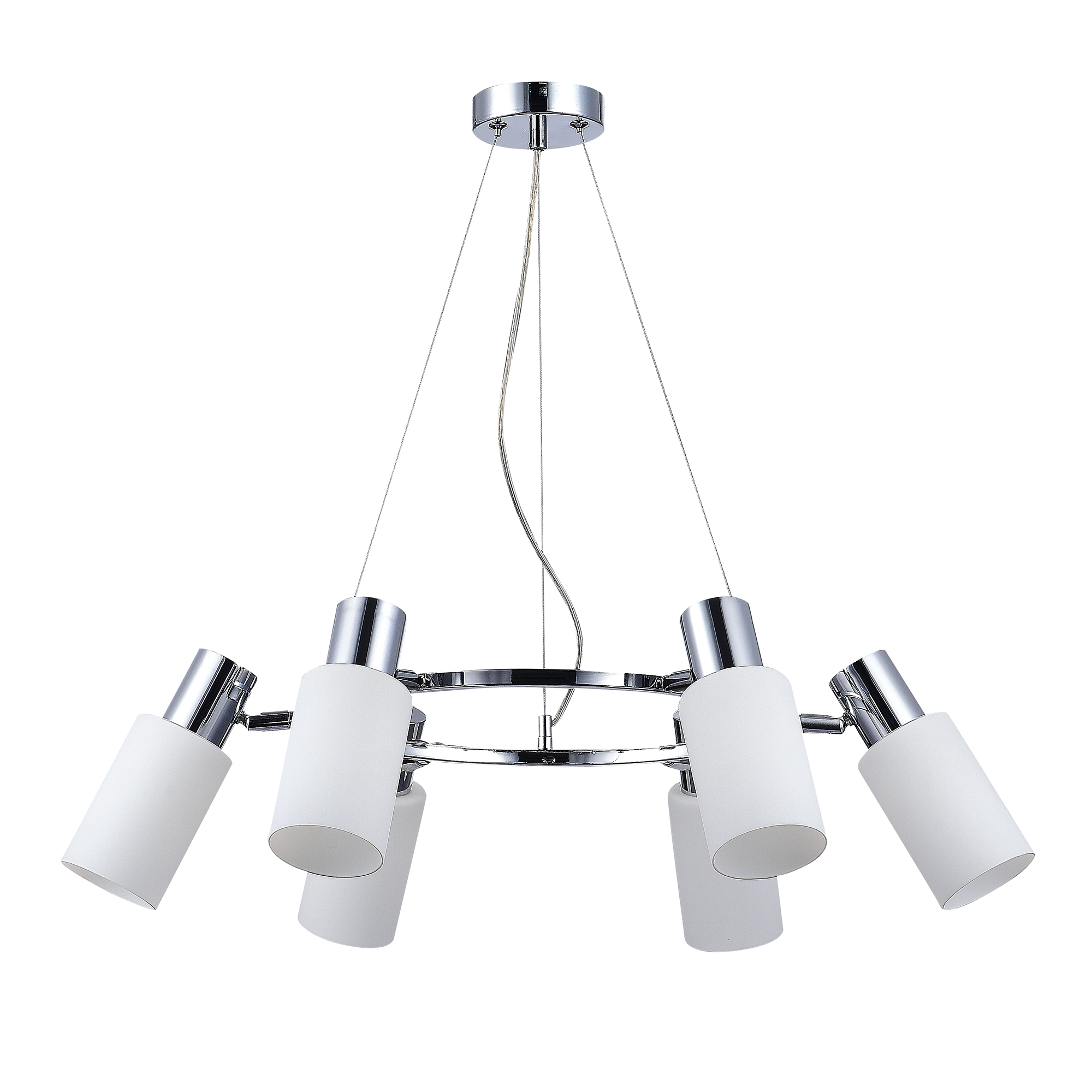 картинка SLE1139-103-06 Светильник подвесной Хром/Белый E14 6*60W