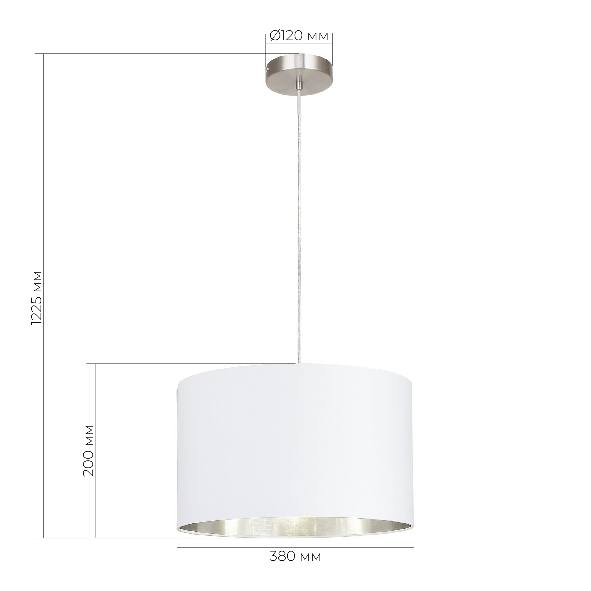картинка SLE300553-01 Подвес Никель/Белый, Серебристый E27 1*40W