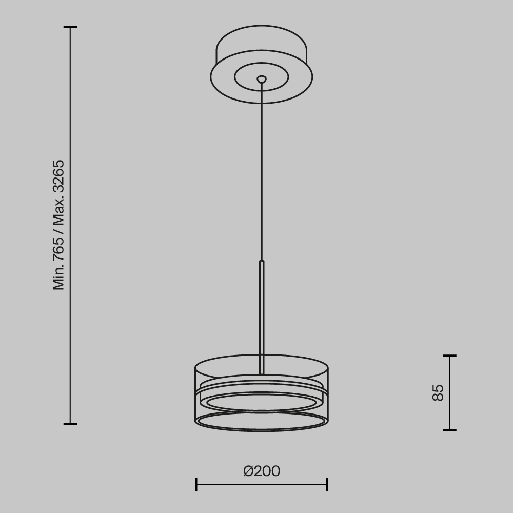 картинка Подвесной светильник Maytoni MOD348PL-L14BBS3K