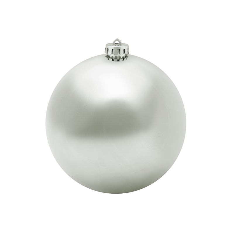 картинка Елочная фигура Шар, 15 см, цвет серебряный матовый