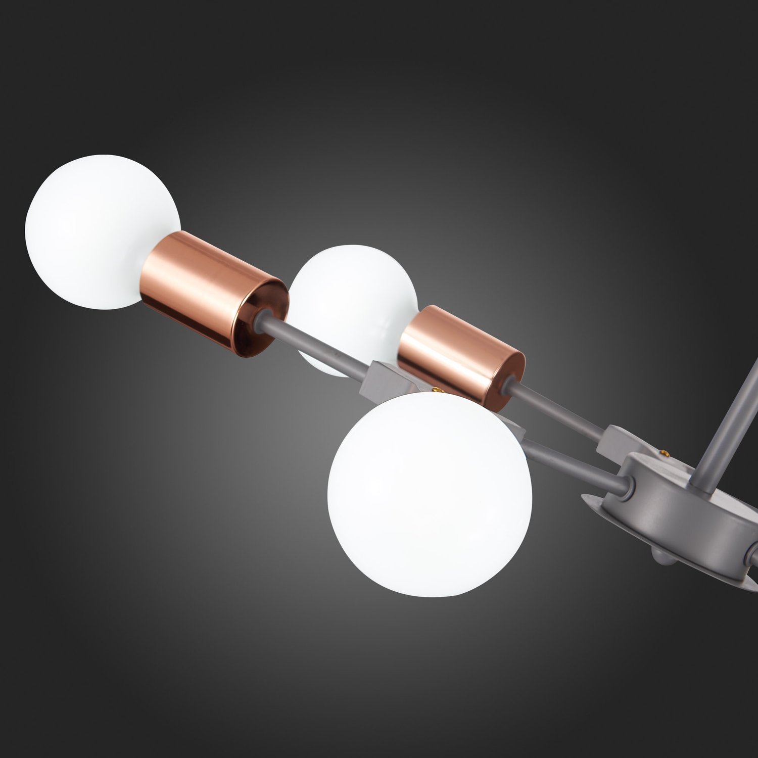 картинка SLE106403-06 Светильник потолочный Серый, Розовое золото E27 6*60W