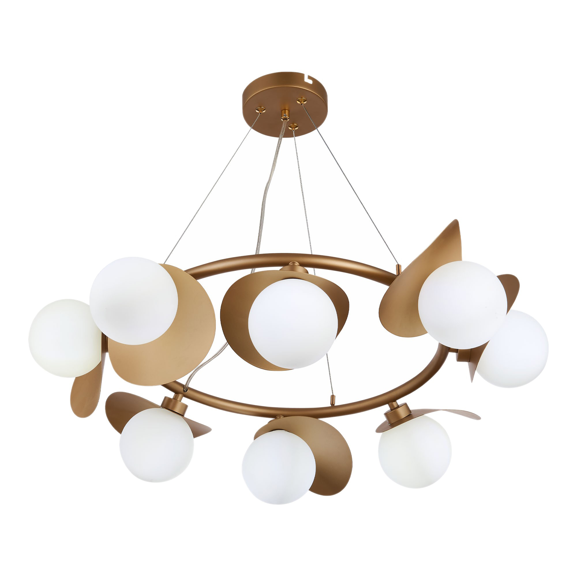 картинка SLE220503-08 Светильник подвесной Золотистый/Белый G9 LED 8*5W