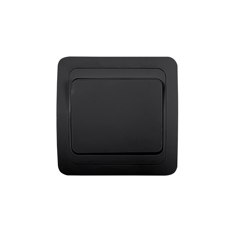 картинка Выключатель одноклавишный CLASSICO черный 2021B IN HOME