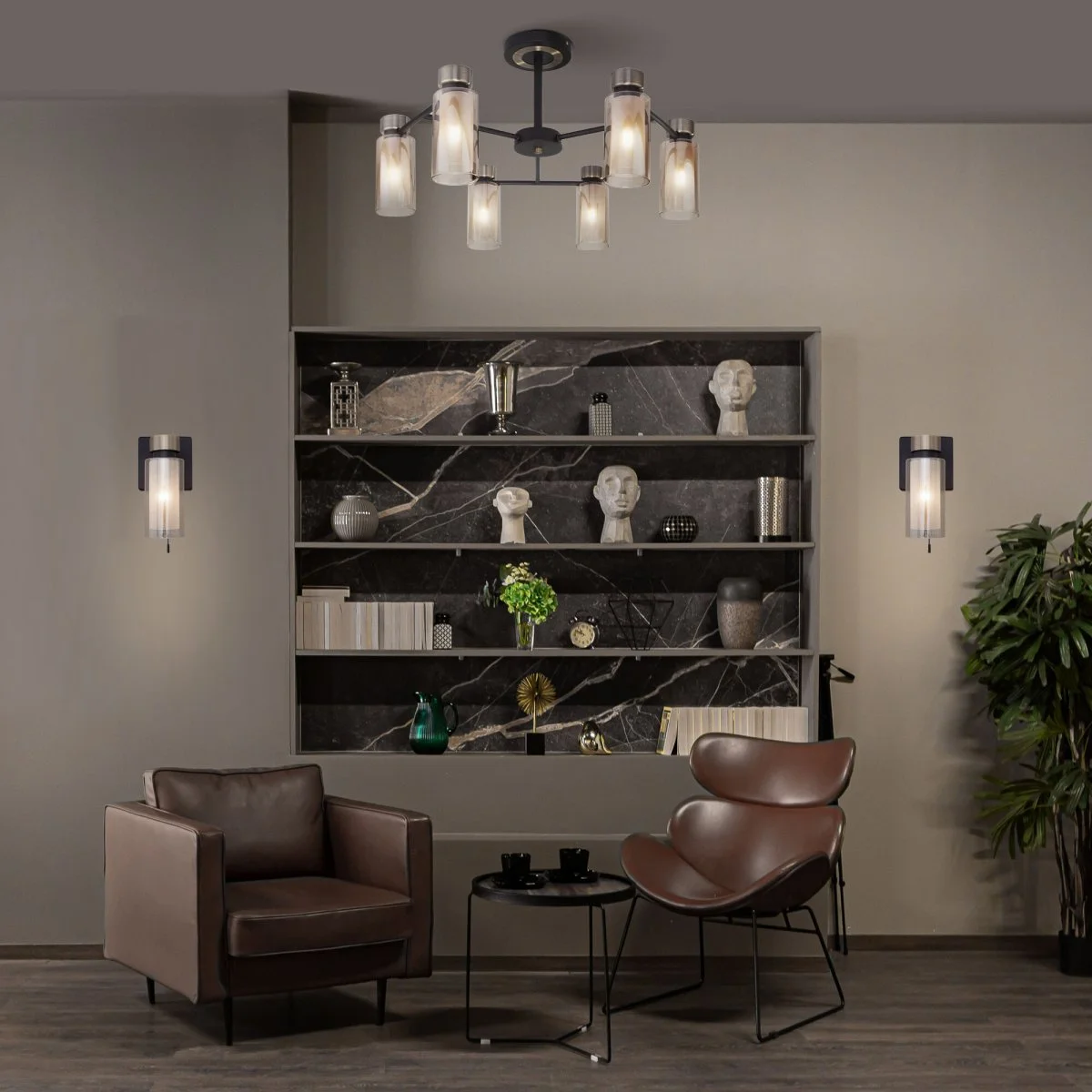 картинка Потолочная люстра в стиле лофт 70115/6 черный