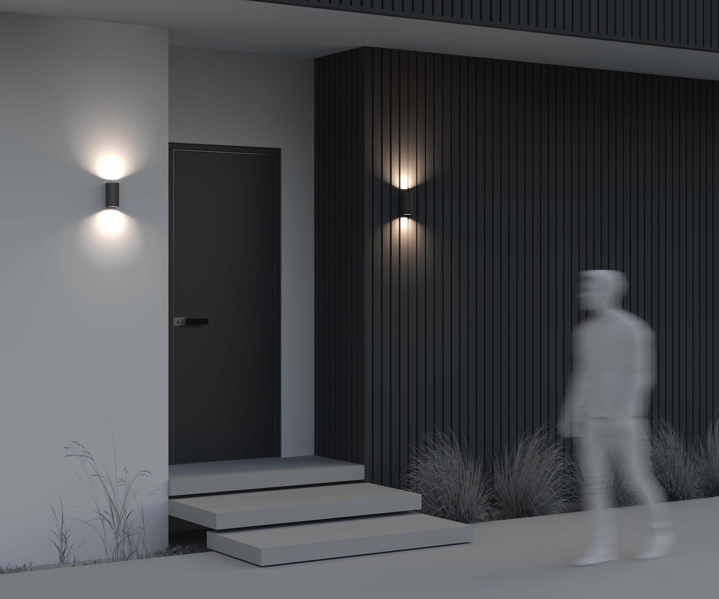 картинка Настенный светильник (бра) Outdoor O044WL-02B