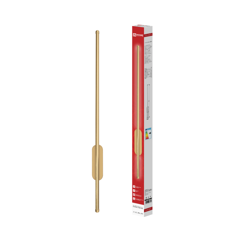 картинка Светильник светодиодный ESTETIKA LUV-80B-40GL 15Вт 230В 4000K 1050Лм 800х50x25 золото IN HOME