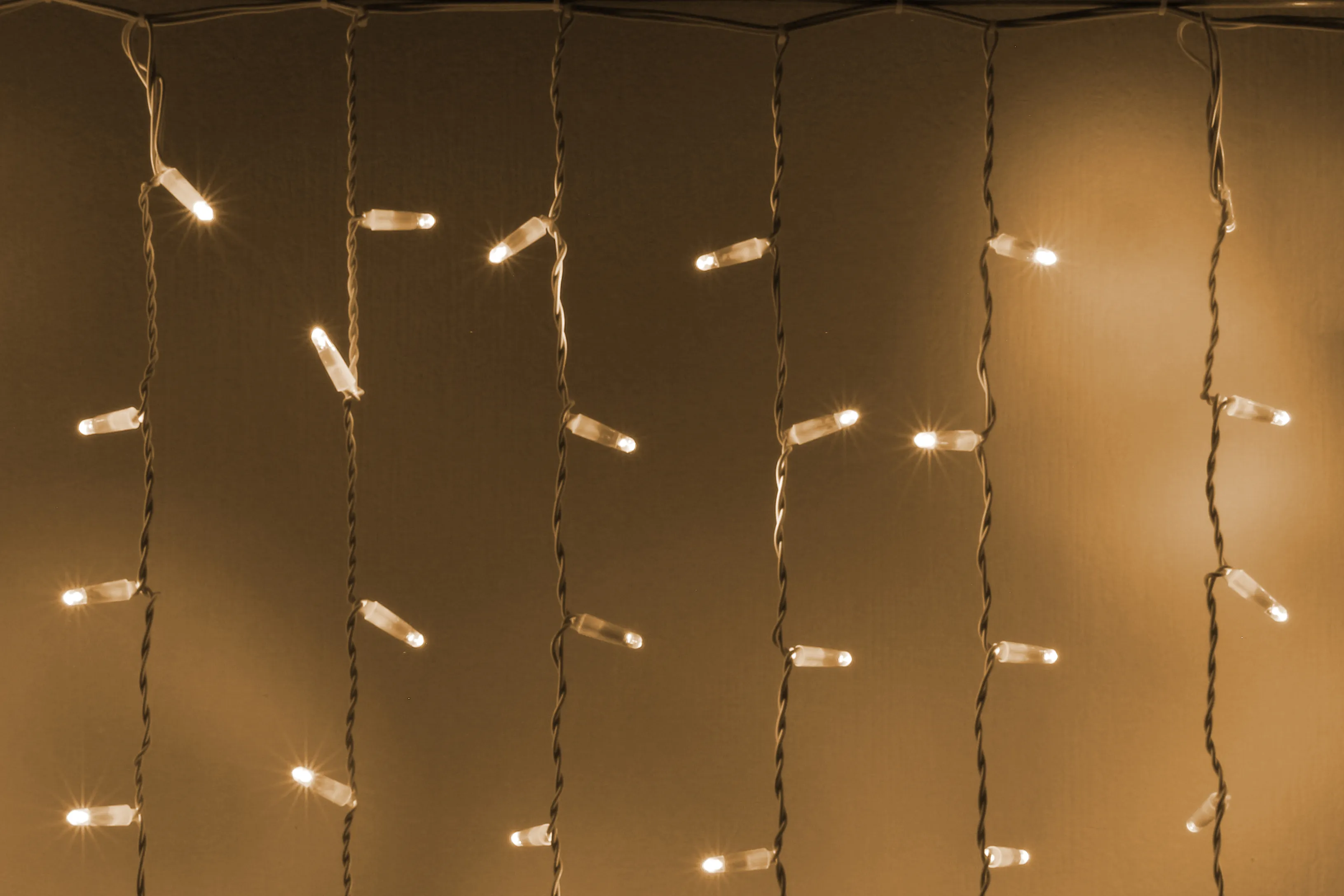 картинка Светодиодный занавес 2х1.5м, статика, белый провод, теплый белый