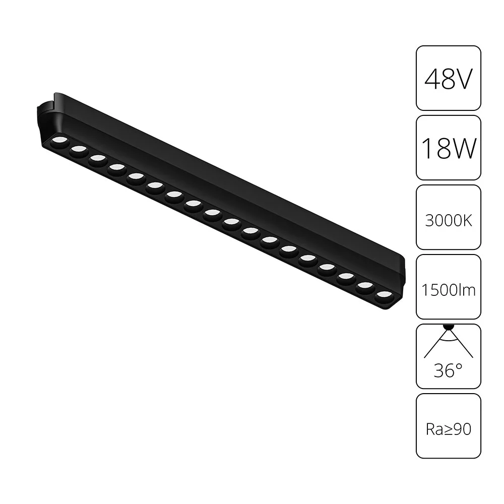 картинка Магнитный трековый светильник Arte Lamp RAPID A1169PL-1BK