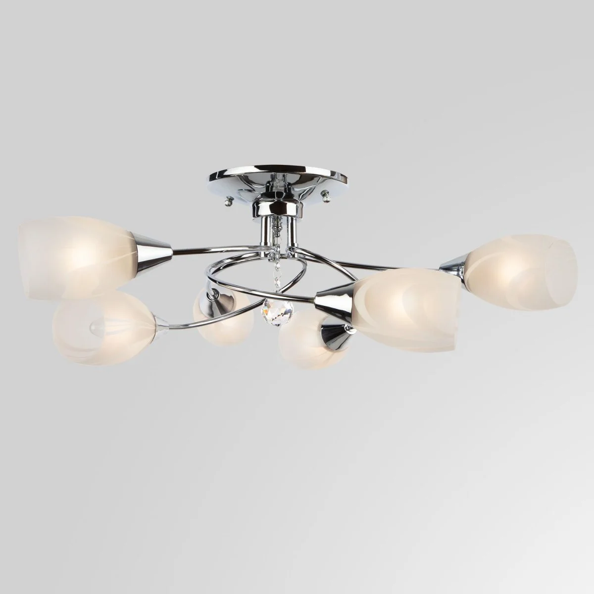 картинка Светильник потолочный с белыми плафонами 2275/6 хром