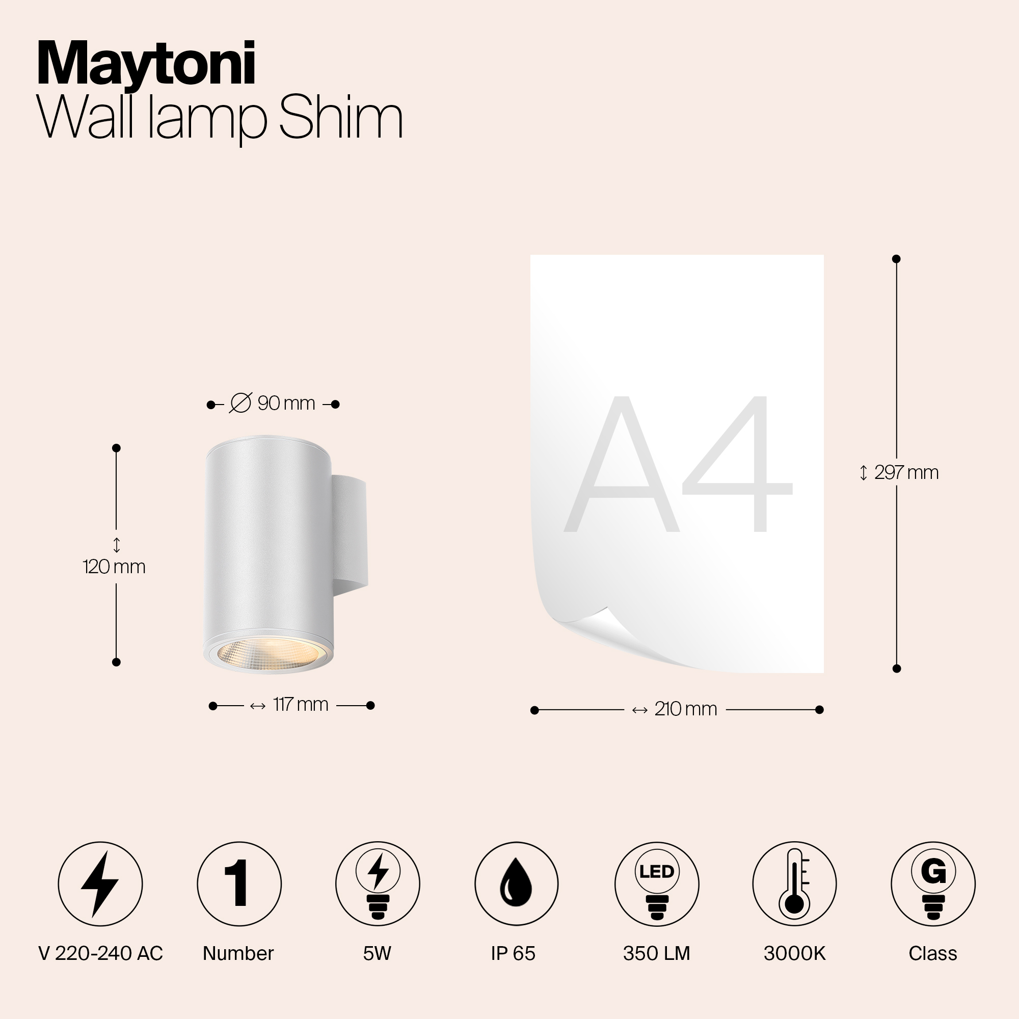 картинка Настенный светильник (бра) Outdoor O303WL-L5W3K