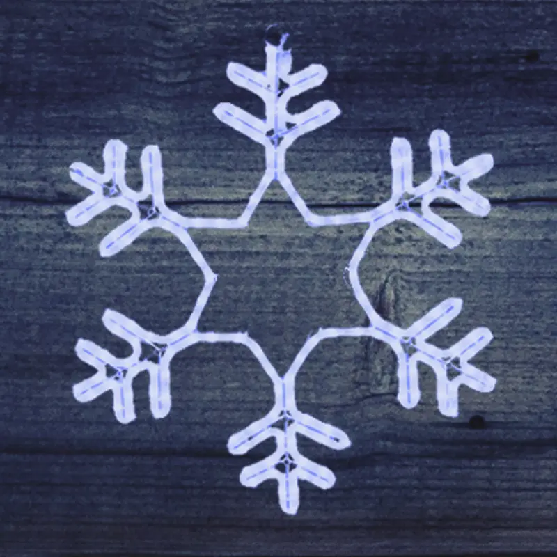 картинка Светодиодная фигура из дюралайта Снежинка 55x55см СИНИЙ NEON-NIGHT