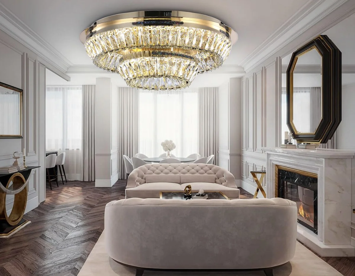 картинка Потолочная светодиодная люстра с хрусталем TR5031