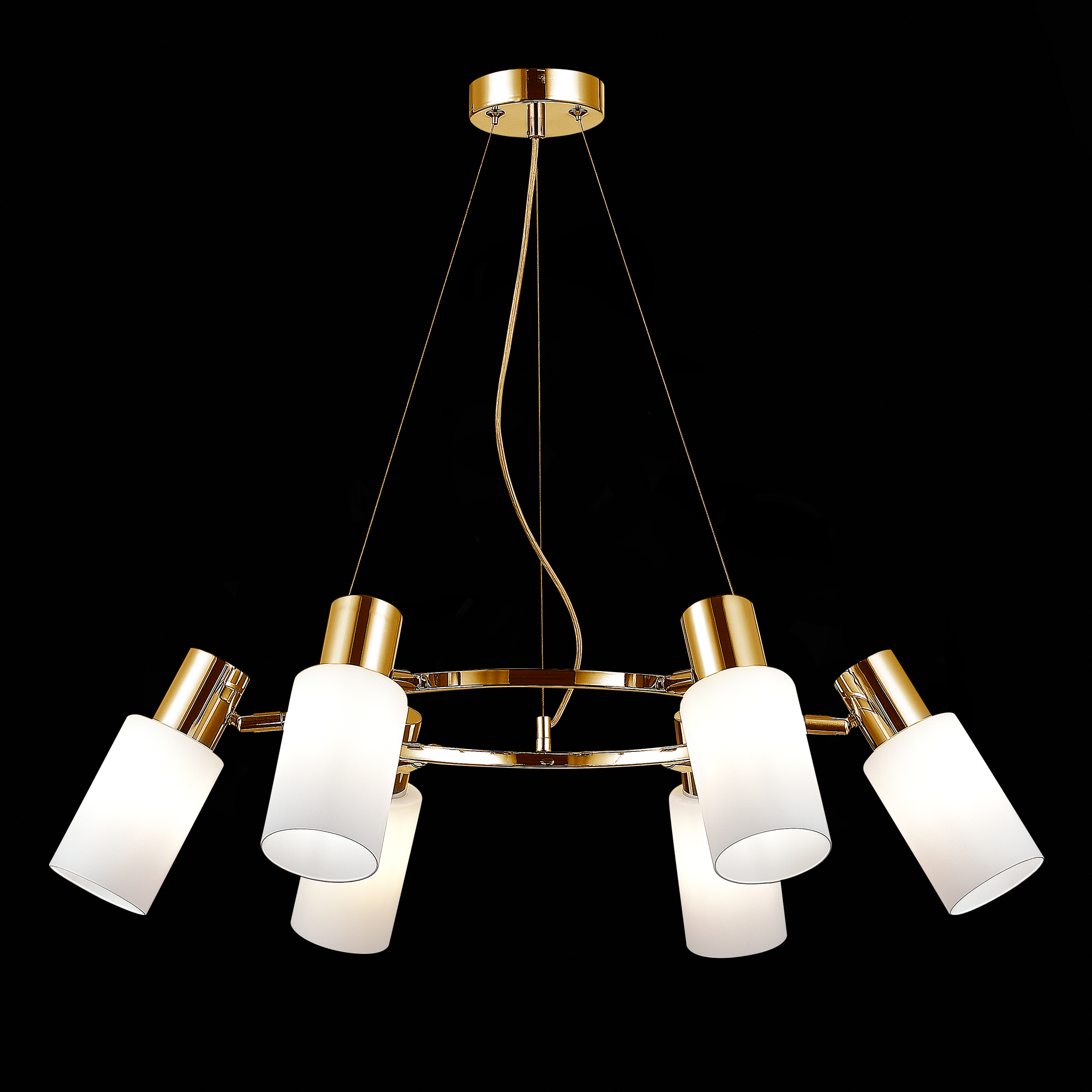 картинка SLE1139-303-06 Светильник подвесной Латунь/Белый E14 6*60W