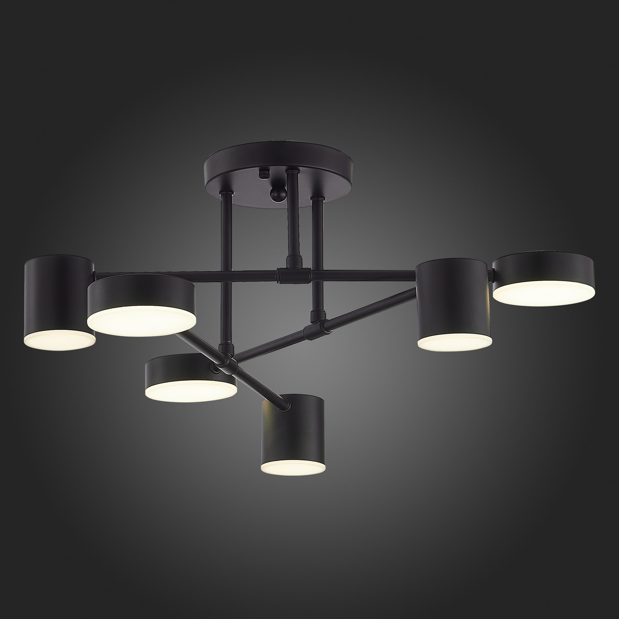 картинка SLE201042-06 Светильник потолочный Черный/Черный LED 6*7W 4000K