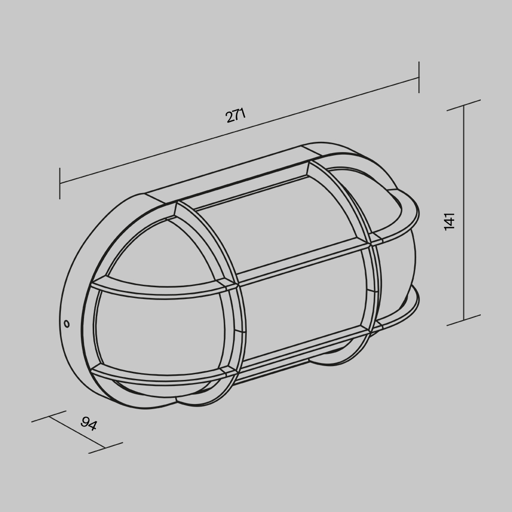 картинка Настенный светильник (бра) Outdoor O449WL-01GF1
