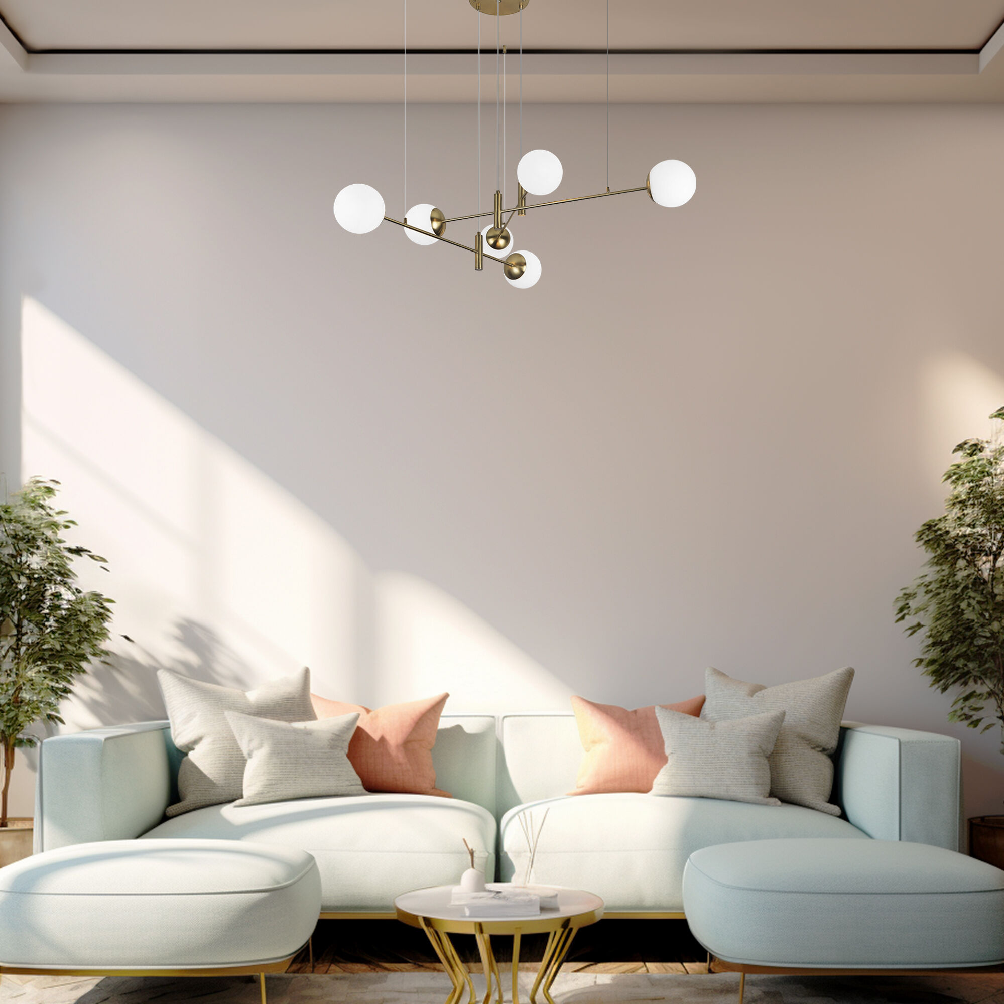 картинка Умный подвесной светильник 70146/6 латунь