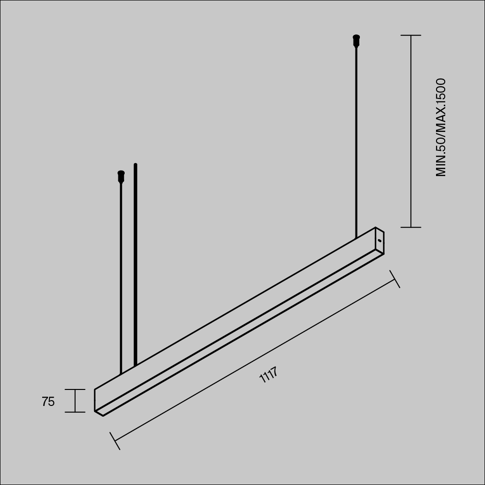 картинка Подвесной светильник Technical P070PL-2.7-3-4K-W