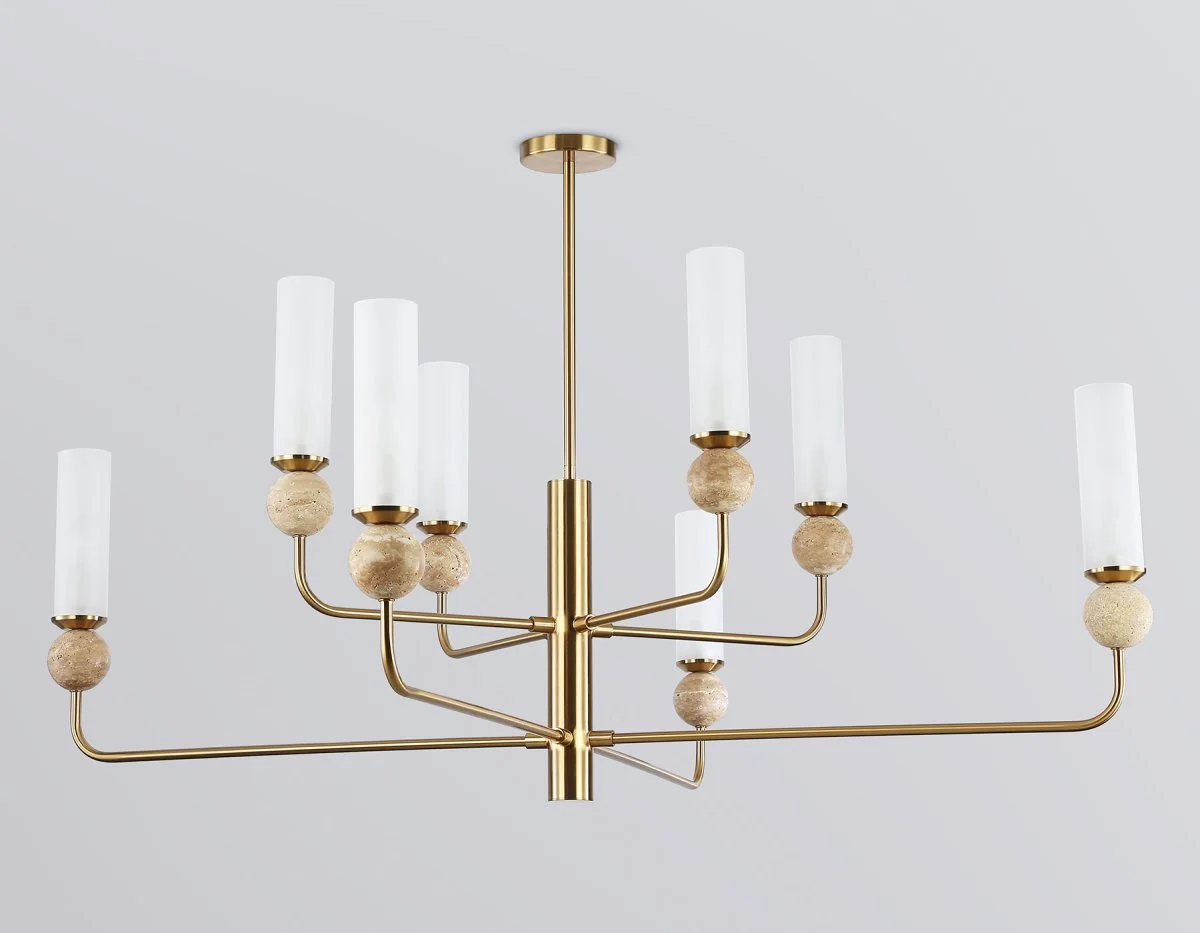 картинка Люстра на штанге с мрамором LH53252