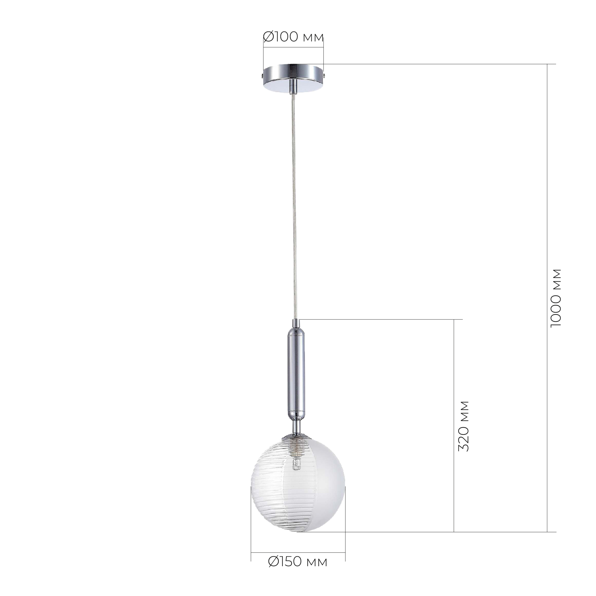 картинка SLE1096-103-01 Подвес Хром/Прозрачный G9 LED 1*5W